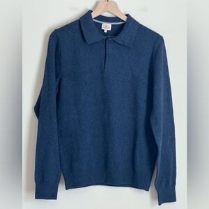 Faherty Men's Jackson Hole Long Sleeve Sweater Polo Size Small